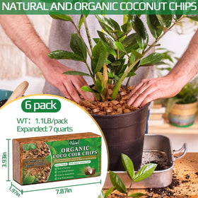 Halatool coco husk chip bricks expanding in water to form growing medium
