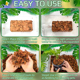 Halatool coco husk chip bricks mulch use for indoor and outdoor gardens