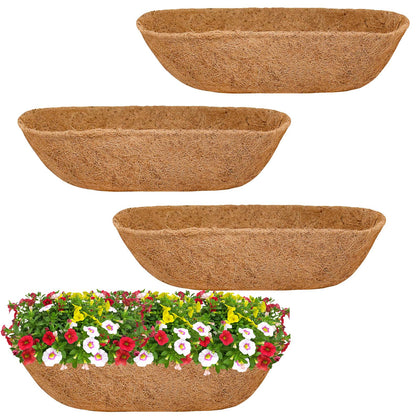 Halatool coconut liner 30-inch four-pack fits most wall planters with natural moisture control