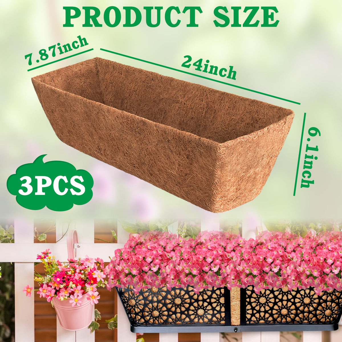 Halatool coconut coir material detail emphasizes eco-friendly, moisture-balanced liner for plants