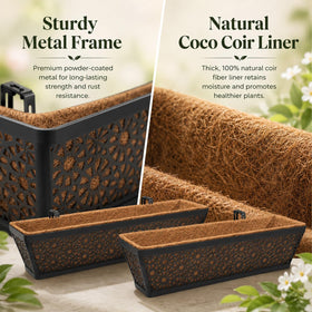 Halatool coir liner natural fiber providing breathable moisture control for roots