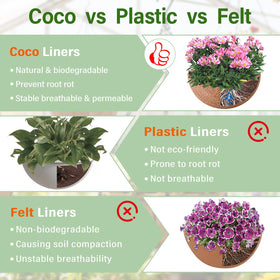 Halatool coco liner planting-ready ready-to-use for immediate garden setup.