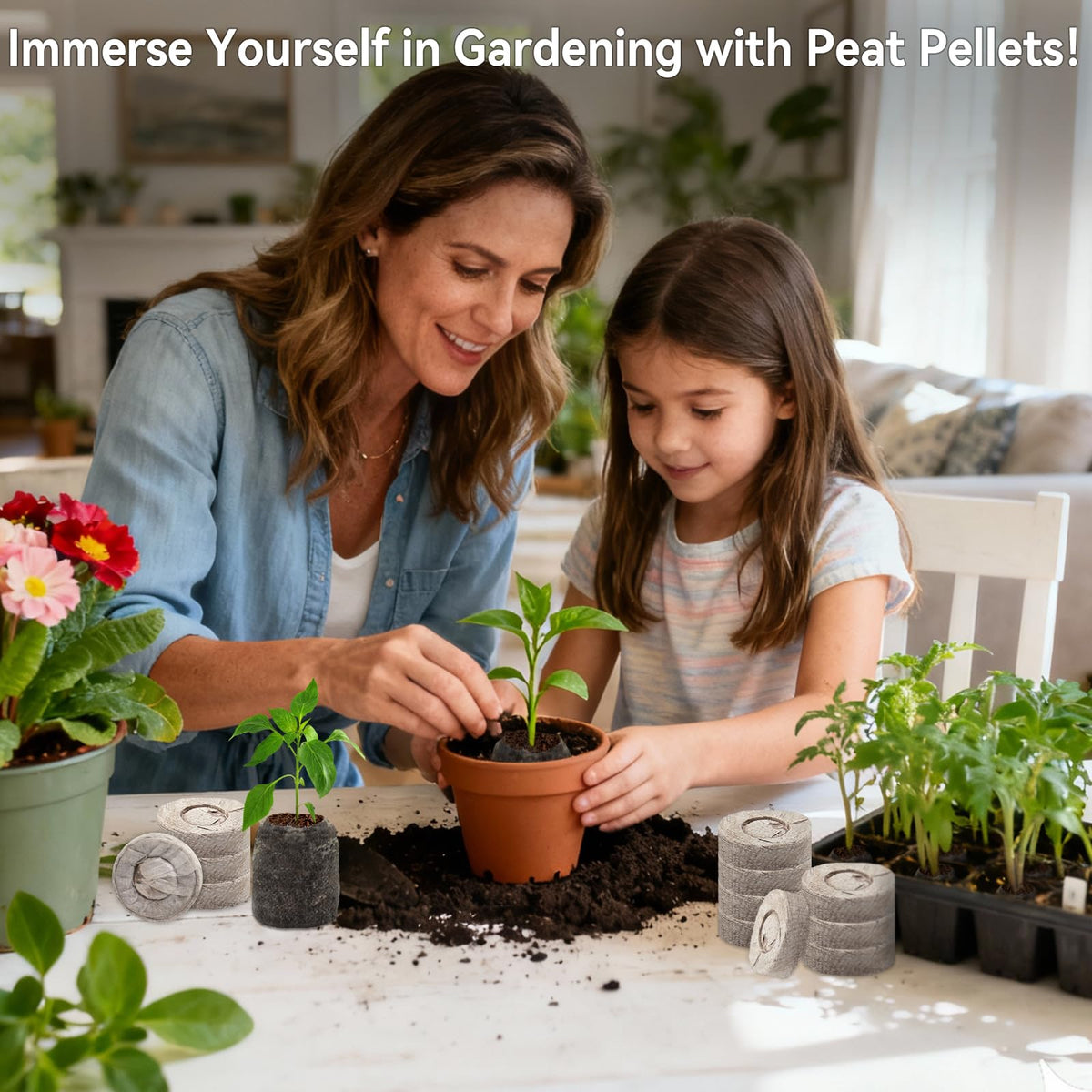 Halatool compact-peat-pellets help maximize space in small gardens.