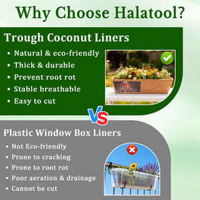 Halatool coconut liner decor in garden elevates look while keeping roots breathable.