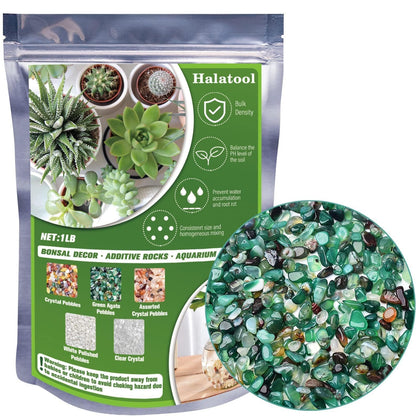 Halatool green aquarium gravel in a 1lb pack for vibrant tanks