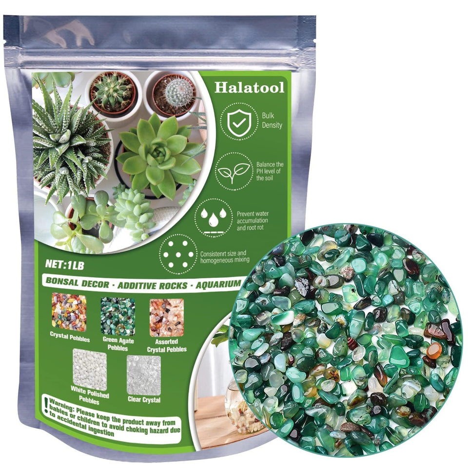 Halatool green aquarium gravel in a 1lb pack for vibrant tanks