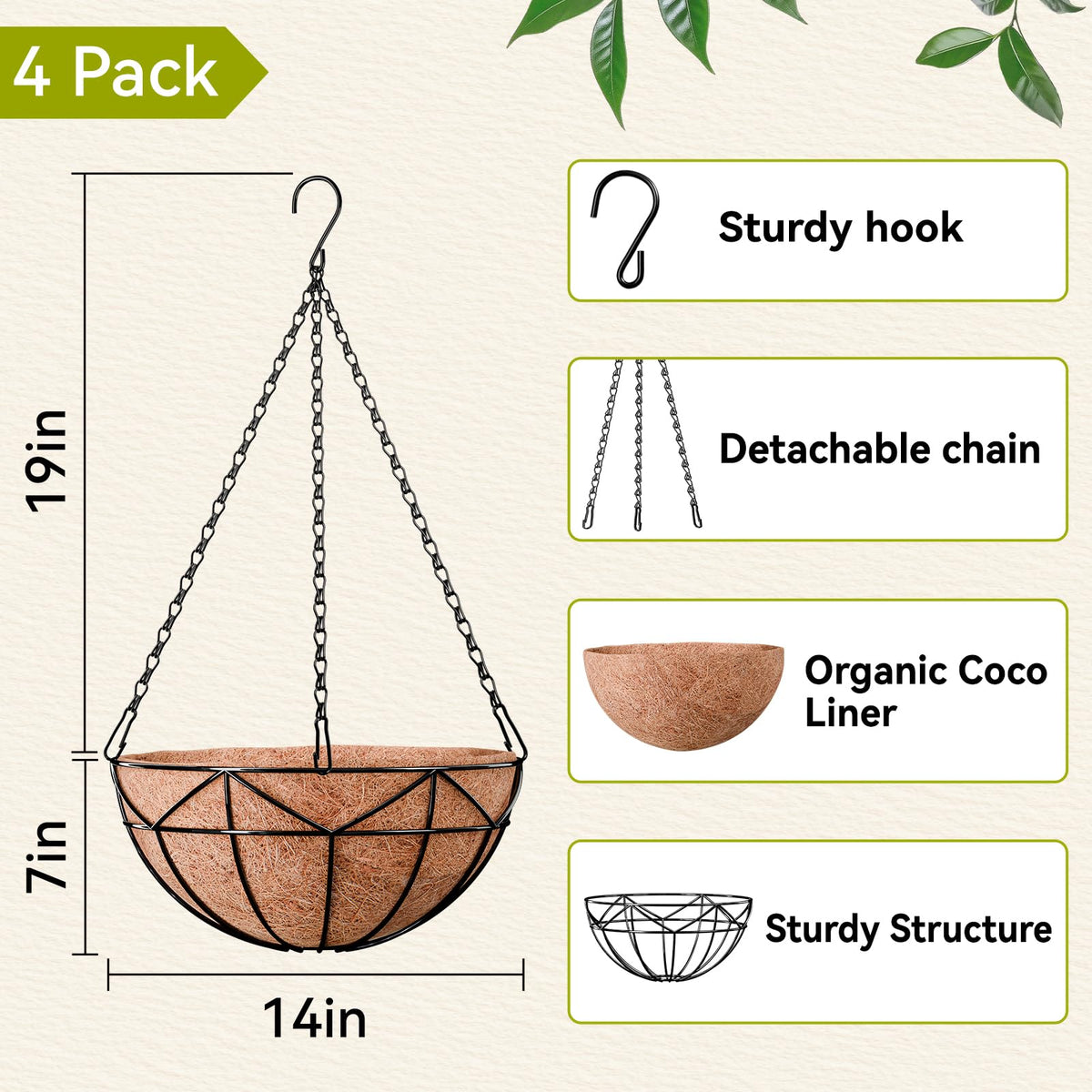 Halatool coconut liner detail emphasizes durability and plant protection