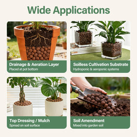 Halatool LECA pebbles in orchid pots for healthier roots and drainage.