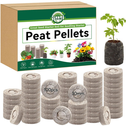 Halatool peat pellets 30mm before water absorption ready for germination.