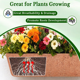 Halatool 30-inch planter box liner fits easily and improves soil contact.