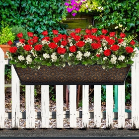 Halatool planters with plants creating seasonal color and curb appeal
