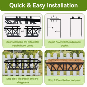 Halatool railings on deck showcase easy-to-mount planters