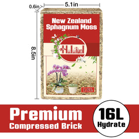 Halatool sphagnum moss expanded after soaking offering up to 16L of fluffy substrate