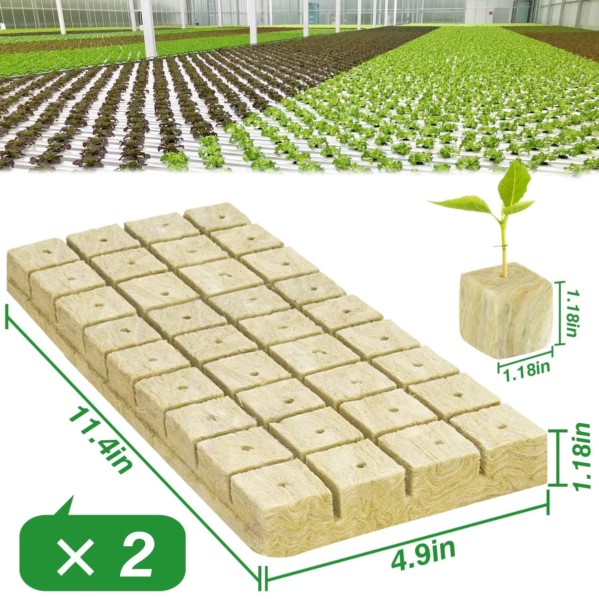 Halatool starter plugs for hydroponics and seedling propagation.
