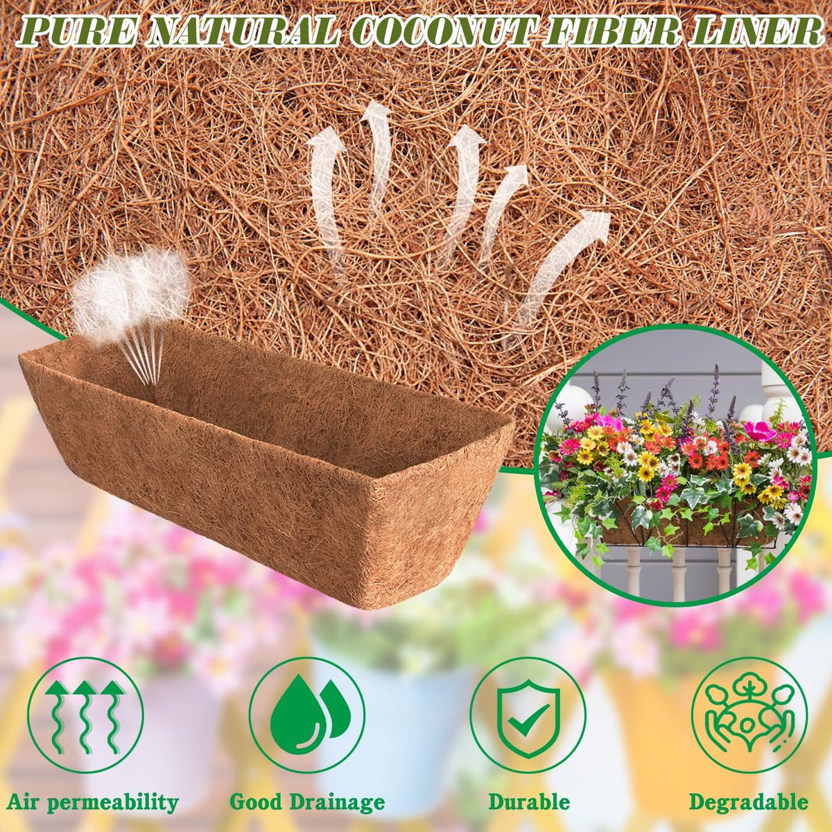 Halatool thick, durable coir liner demonstrates strength for long-lasting soil containment
