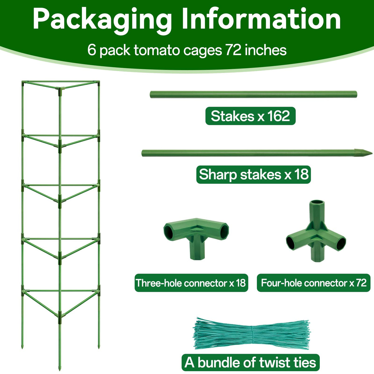Halatool tomato cage assembly clips securely hold the frame in place