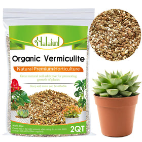 Halatool vermiculite bag labeled for soil amendment and moisture retention.