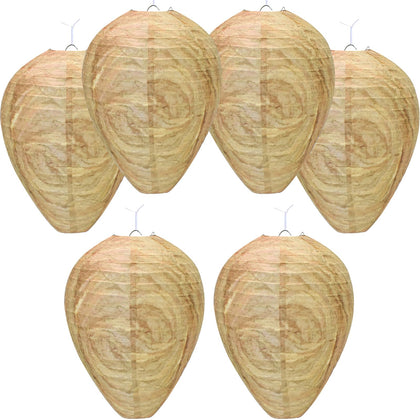 Halatool wasp nest 6-pack, unfolded 22 cm, boosts curb appeal without real insects.