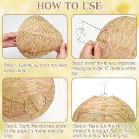 Halatool wasp nest folded 8.66-inch square, easy to store.