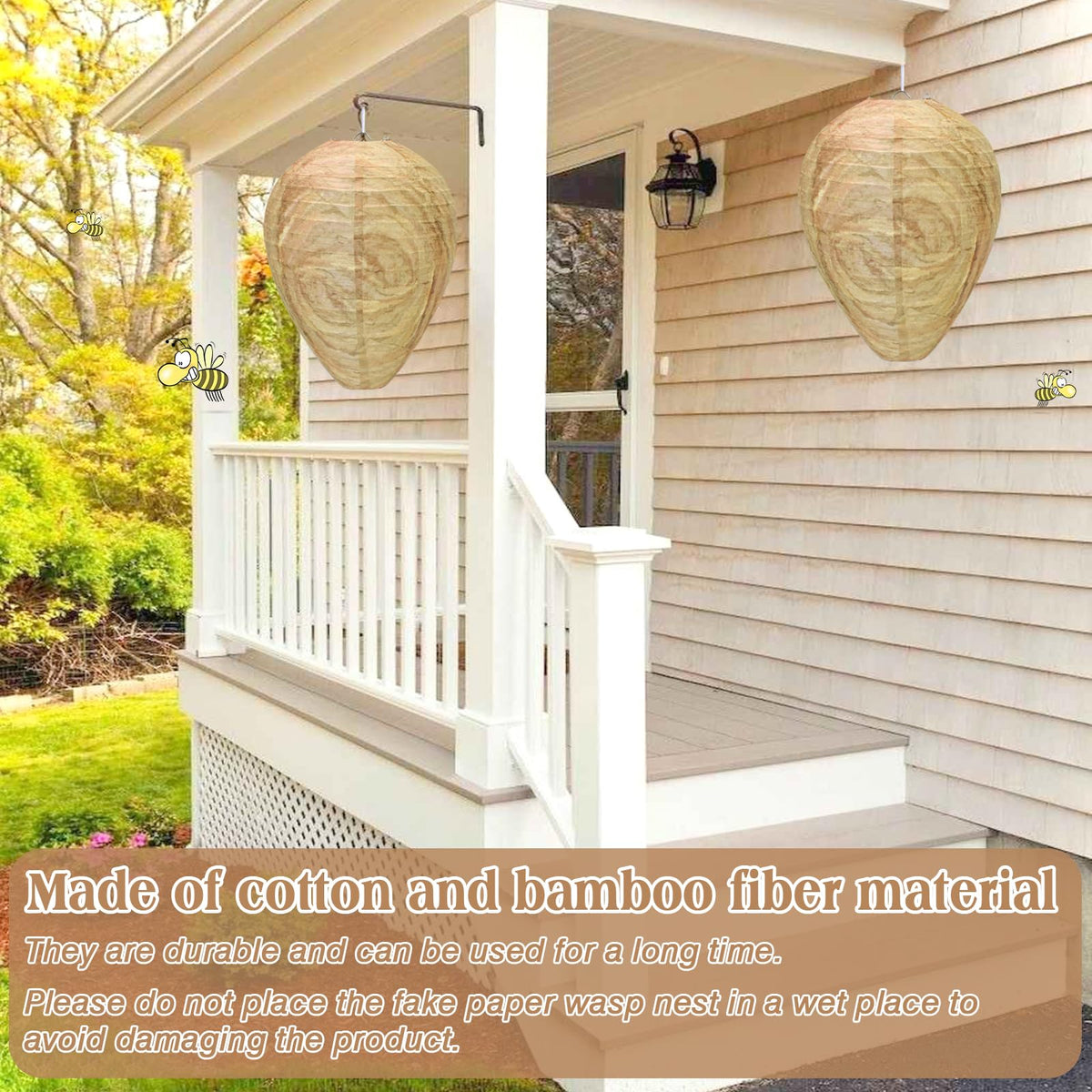 Halatool paper nest, durable and lightweight for easy outdoor decoration.