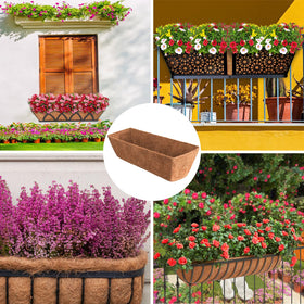 Halatool window box planting liner use enhances home garden aesthetics