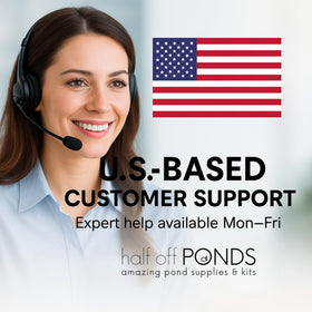 HALF OFF PONDS Pond Pulse pump is fish-safe and oil-free for healthy pond life.