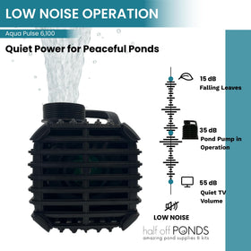 HALF OFF PONDS easy-clean impeller image shows quick maintenance benefits