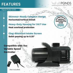 HALF OFF PONDS submersible water pump max-head 24ft demonstrates strong lift for features