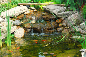 HALF OFF PONDS waterfall flow control in action to set mood