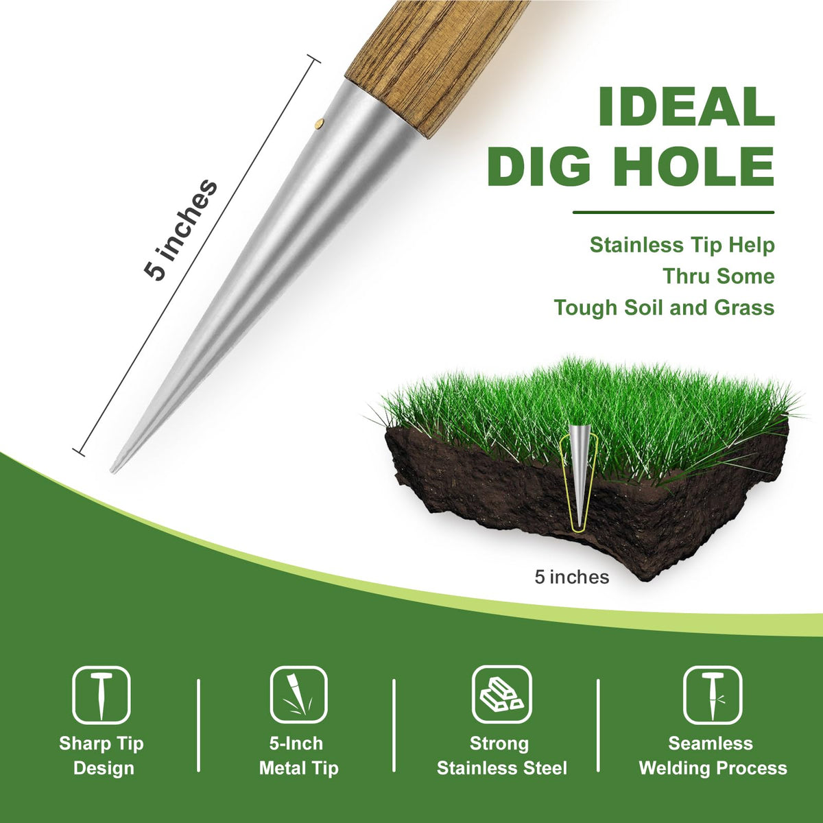 Haliaeetus Dibber used to create seed holes quickly for transplanting