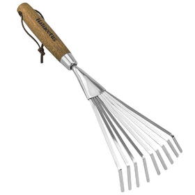 Haliaeetus Garden Hand Rake clears tight spaces around plants