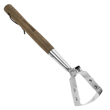 Haliaeetus scuffle hoe, 16.8 inch size, precise raised-bed weed control.