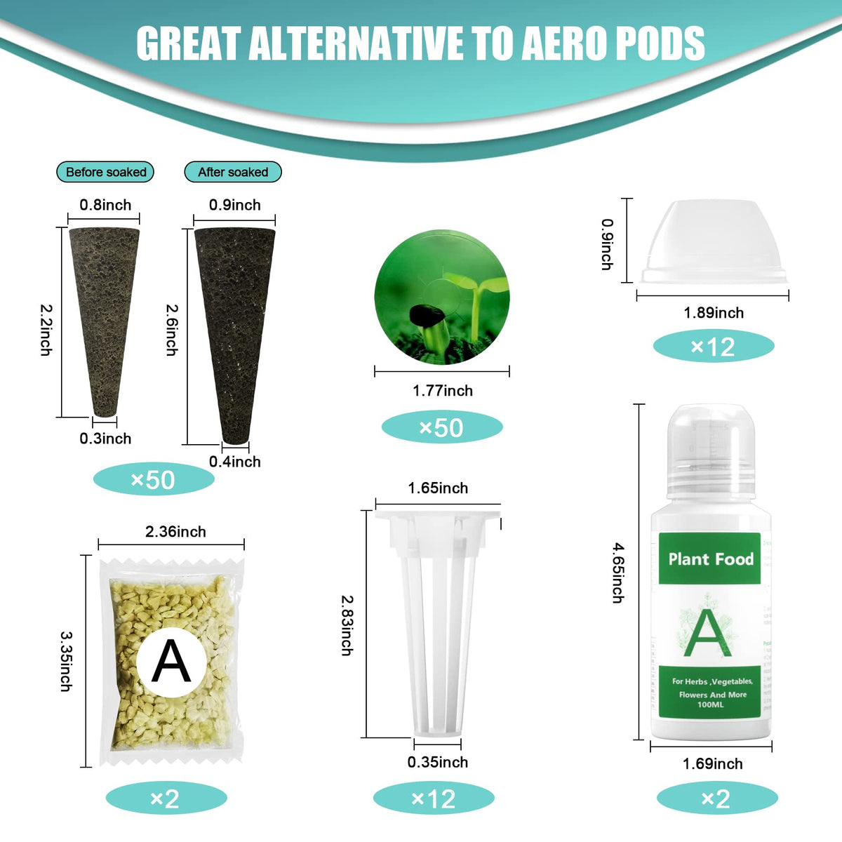 Haligo seed pod kit compatible with most hydroponic systems for versatility