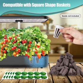 Haligo square grow sponges with compressed peat improve water retention for seedlings.
