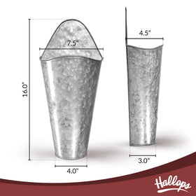 Hallops galvanized wall planters with Easter flowers styled for seasonal display