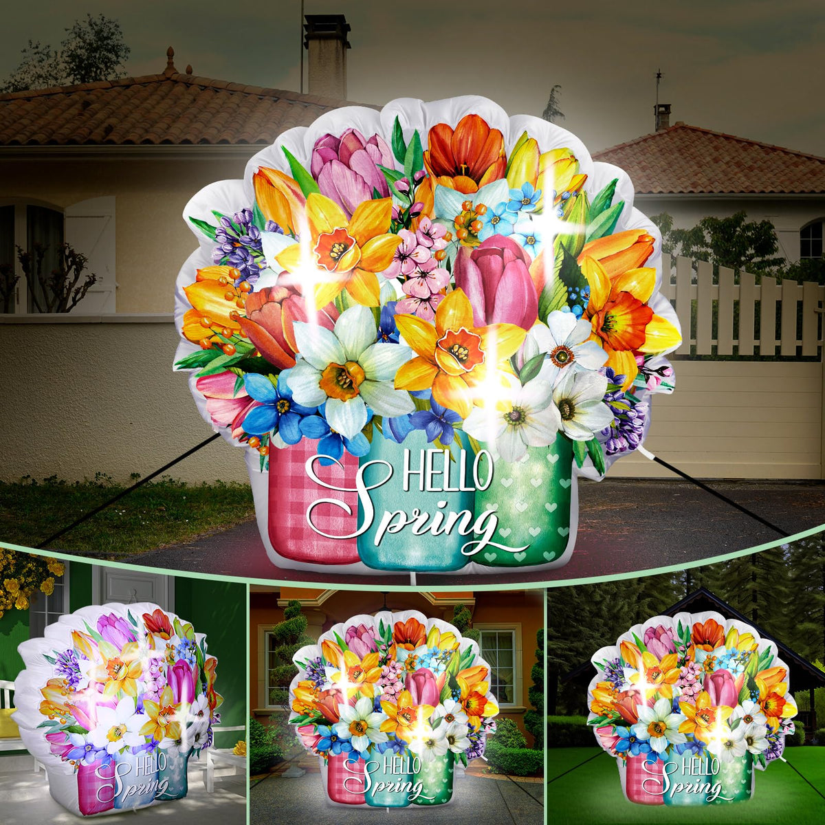 Halloscume spring-themed decoration suitable for gardens and porches