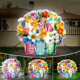 Halloscume spring-themed decoration suitable for gardens and porches