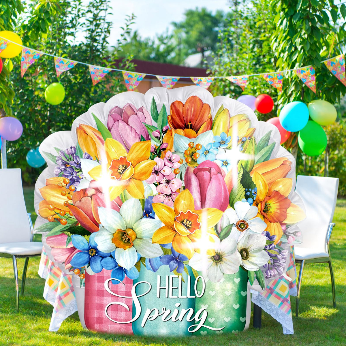 Halloscume fade-resistant 210t polyester keeps outdoor decor vibrant