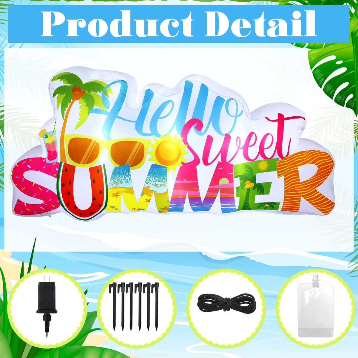 Halloscume multicolor design creates festive mood for garden and patio events.