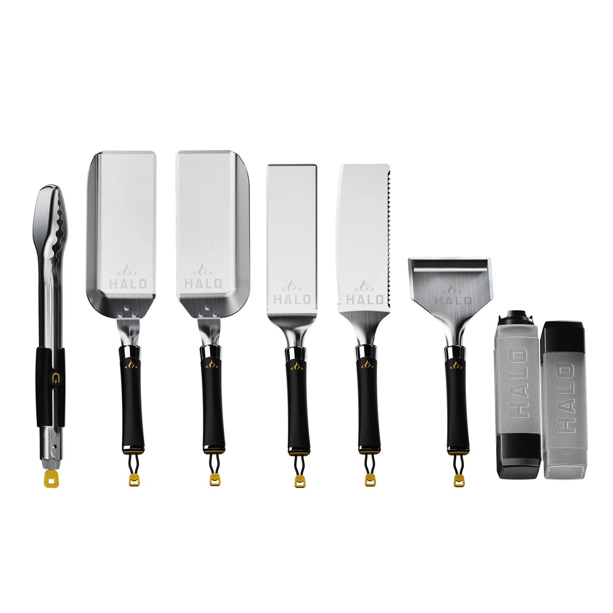 Halo Elite 8-piece griddle kit shown for complete stainless steel set and durability