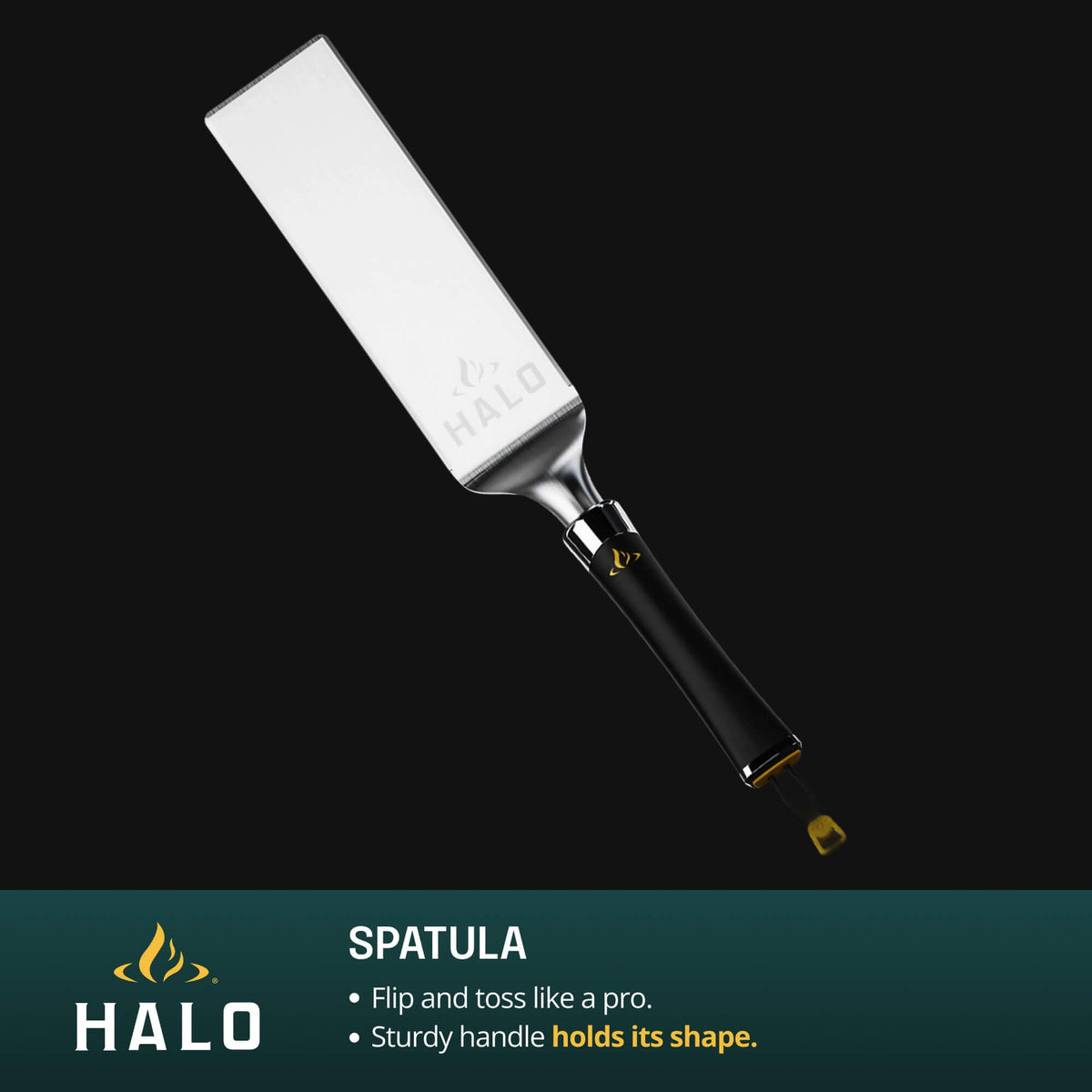 Halo Elite regular spatula pair designed for precise turning and transfer on the surface