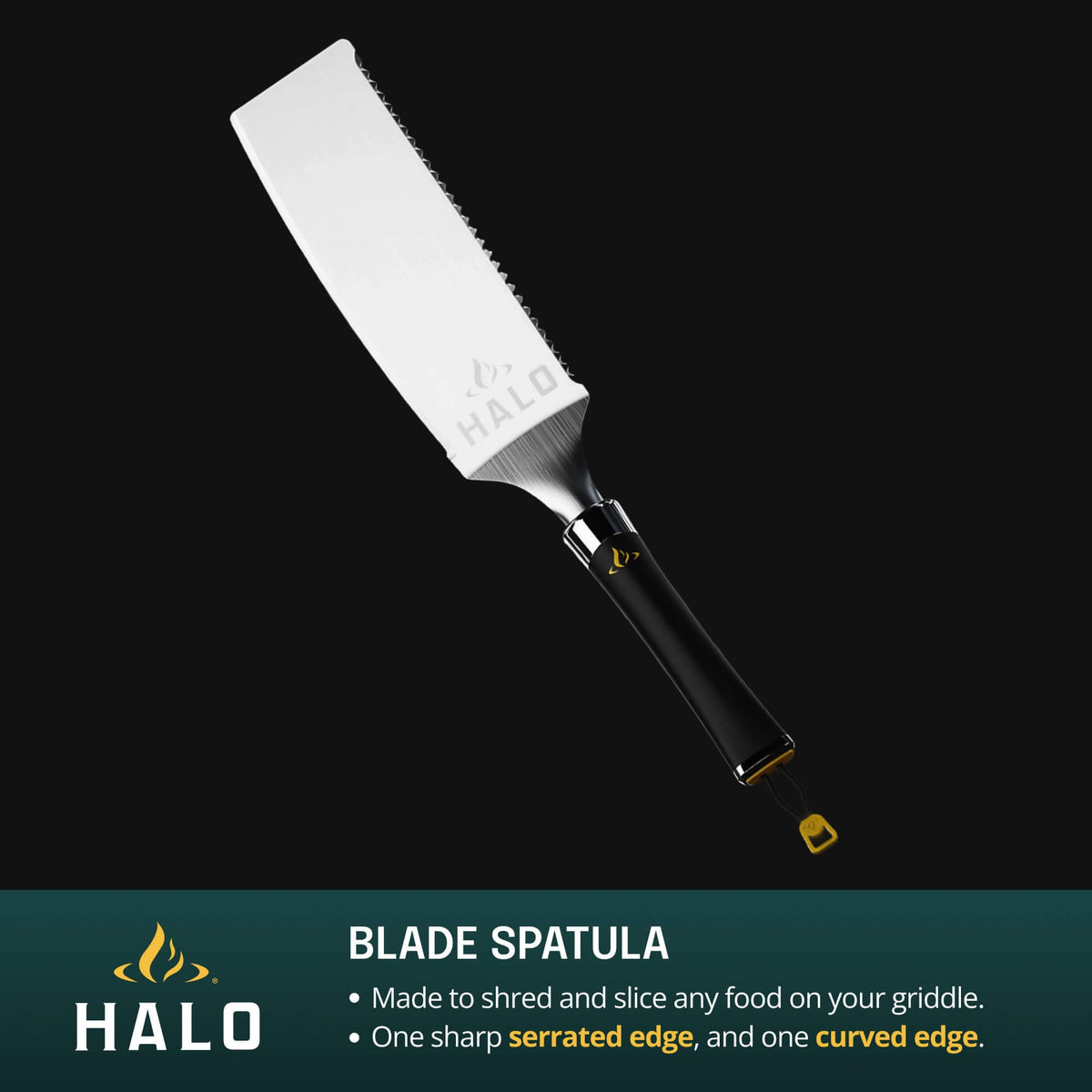 Halo Elite patent-pending squeegee scraper with 5-inch edge and silicone backing for cleanup