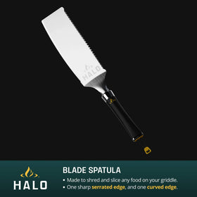 Halo Elite patent-pending squeegee scraper with 5-inch edge and silicone backing for cleanup