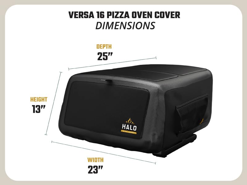 HALO Versa 16 pizza oven cover UV protection feature for long-lasting color.