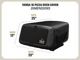 HALO Versa 16 pizza oven cover UV protection feature for long-lasting color.