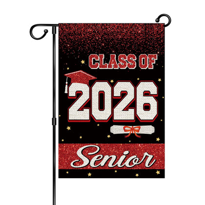 HALOSWASUN Class of 2026 flag front view, ideal for outdoor display.