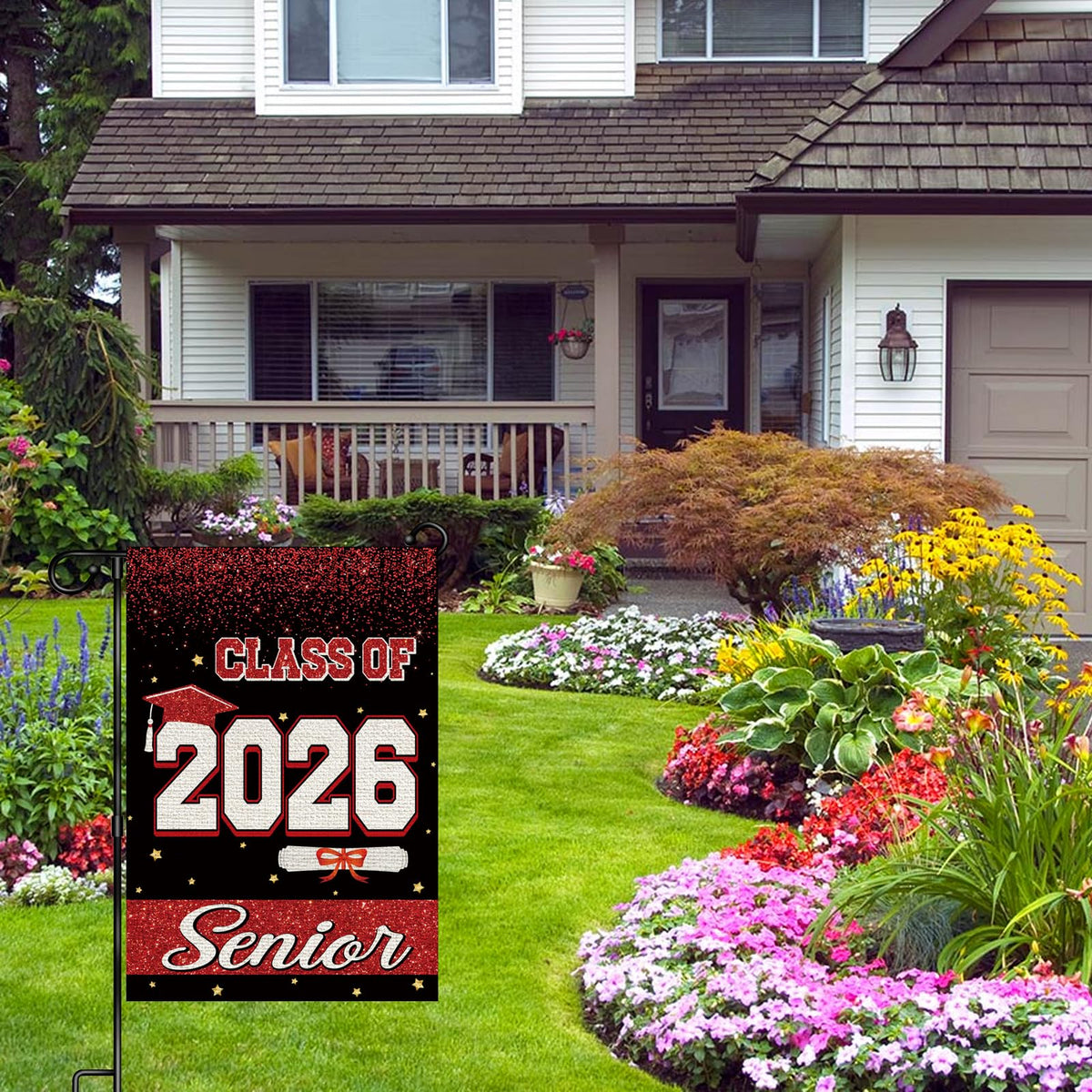 HALOSWASUN Durable burlap material withstands weather for seasonal display.
