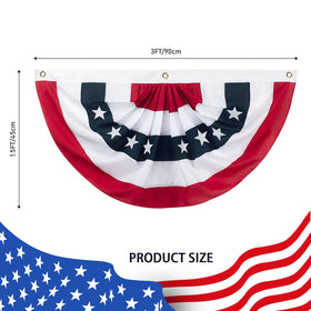 Halovin patriotic bunting set of 10 flags for festive events.