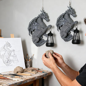 Halovin compact 9.4-inch dragon garden statue fits small spaces.