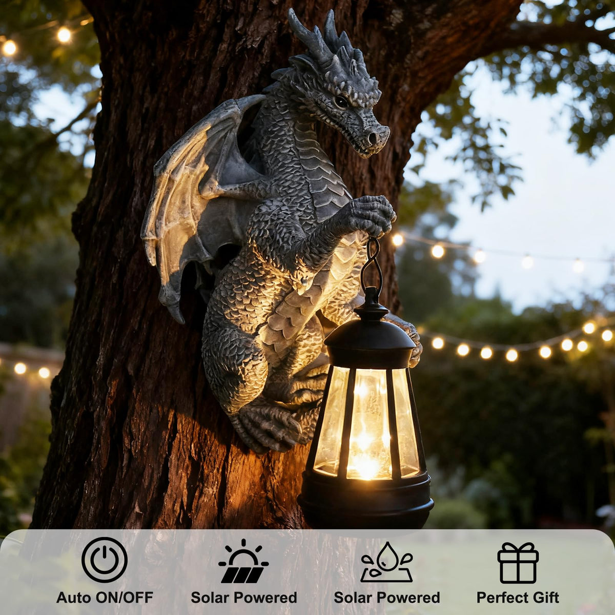 Halovin dragon wall art with back groove for easy hanging.